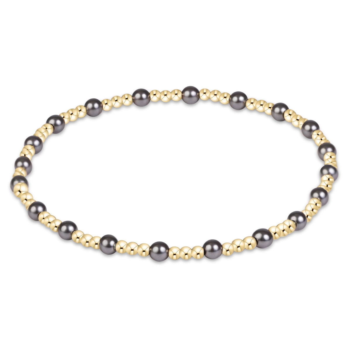 sincerity pearl dark grey 3mm bracelet