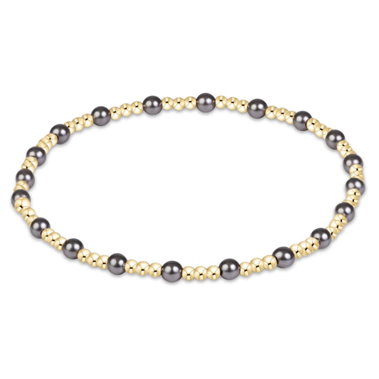 sincerity pearl dark grey 3mm bracelet