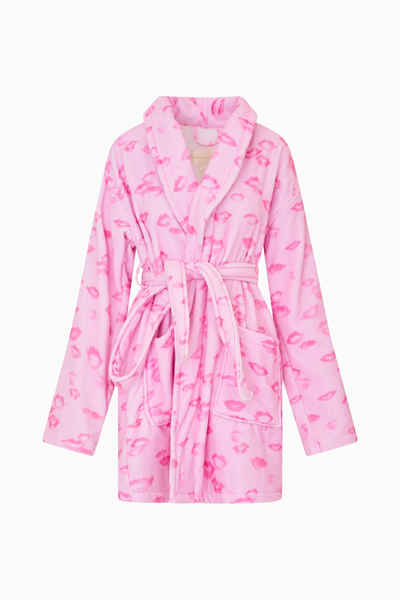 Kiss Print Indie Robe - Bubblegum Valentine