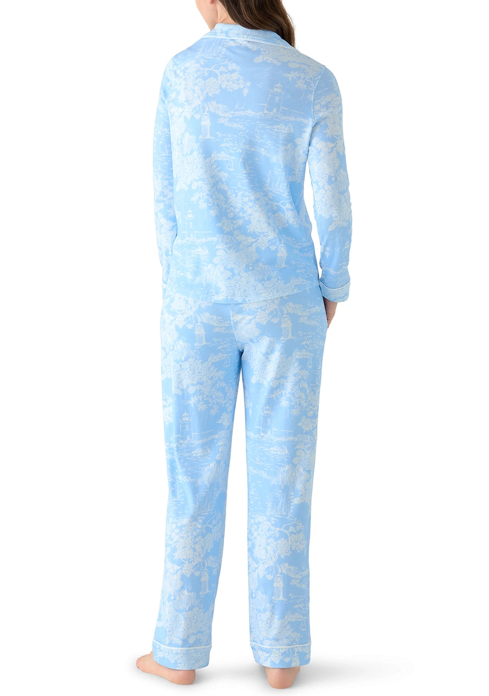 Pima Cotton Long Sleeve Sleep Set - Viney Toile