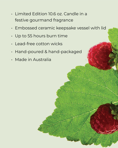 Scented Candle 10.6 oz. - Raspberry & Rhubarb