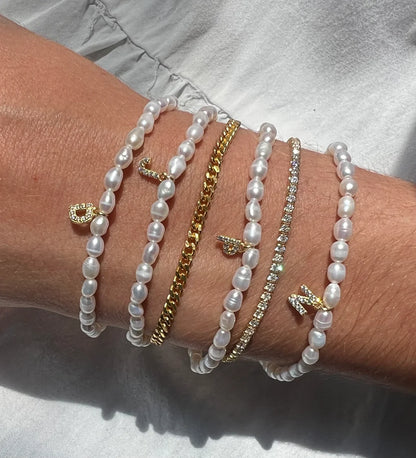 Pearl Identity Bracelet Gold