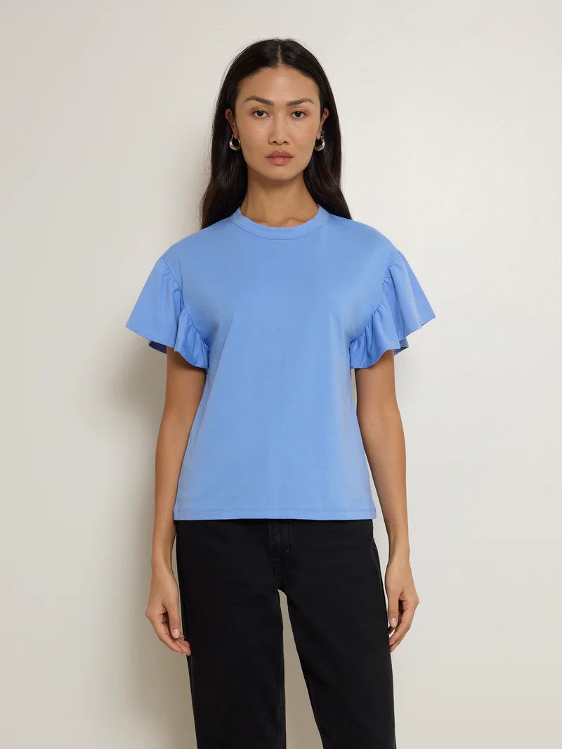 Camille Luxe Tee - Cornflower