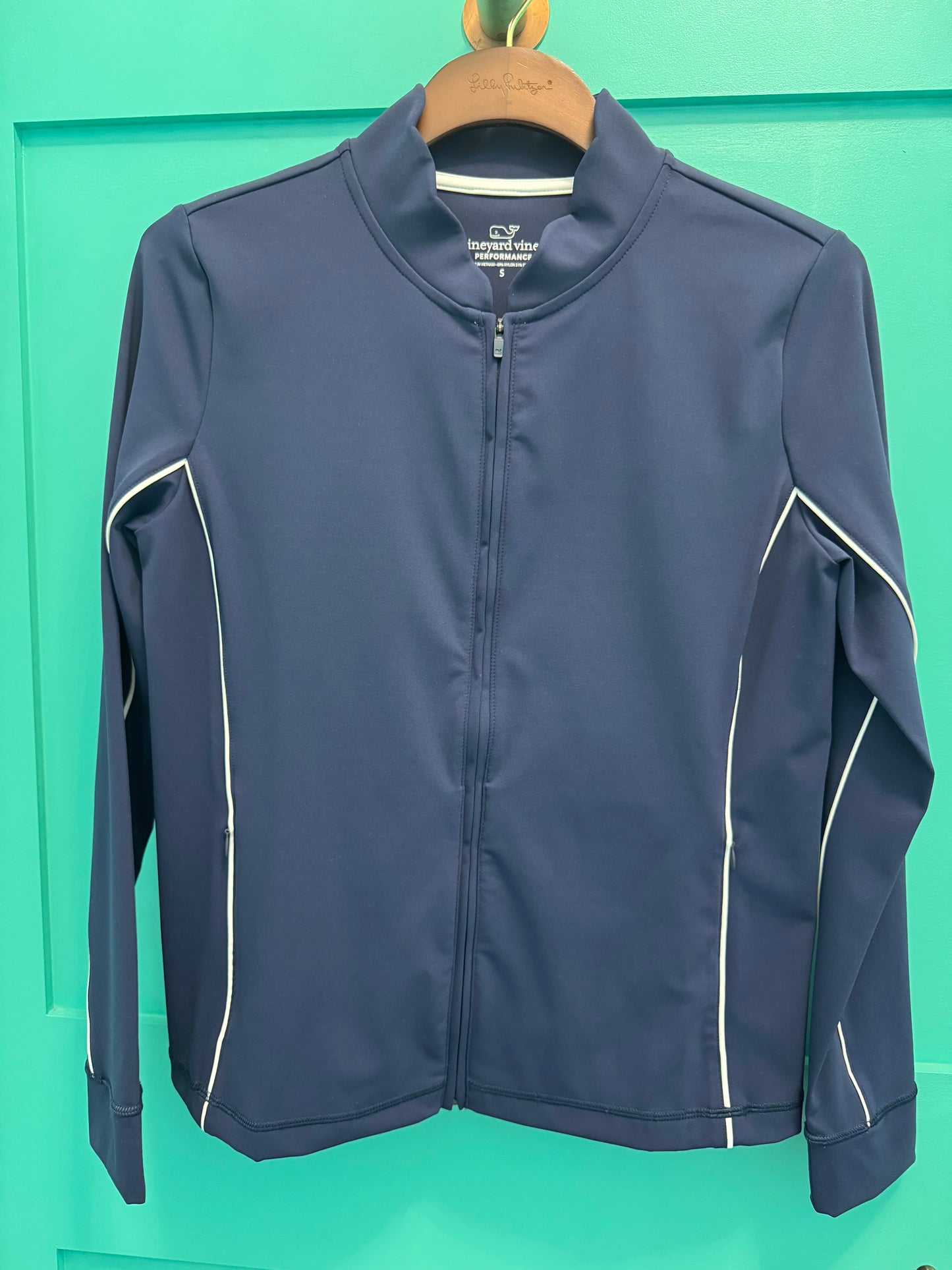 MW Interlock Scallop Trim Jacket - Nautical Navy