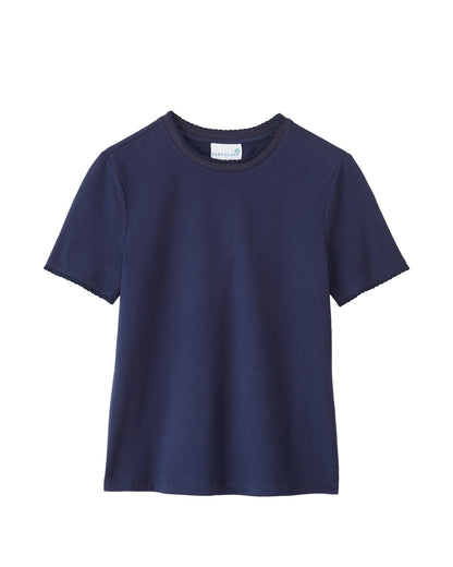 Dylan Crewneck Tee - Midnight Blue