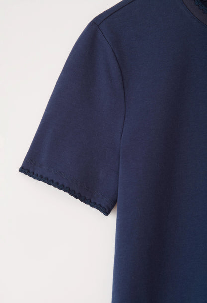 Dylan Crewneck Tee - Midnight Blue