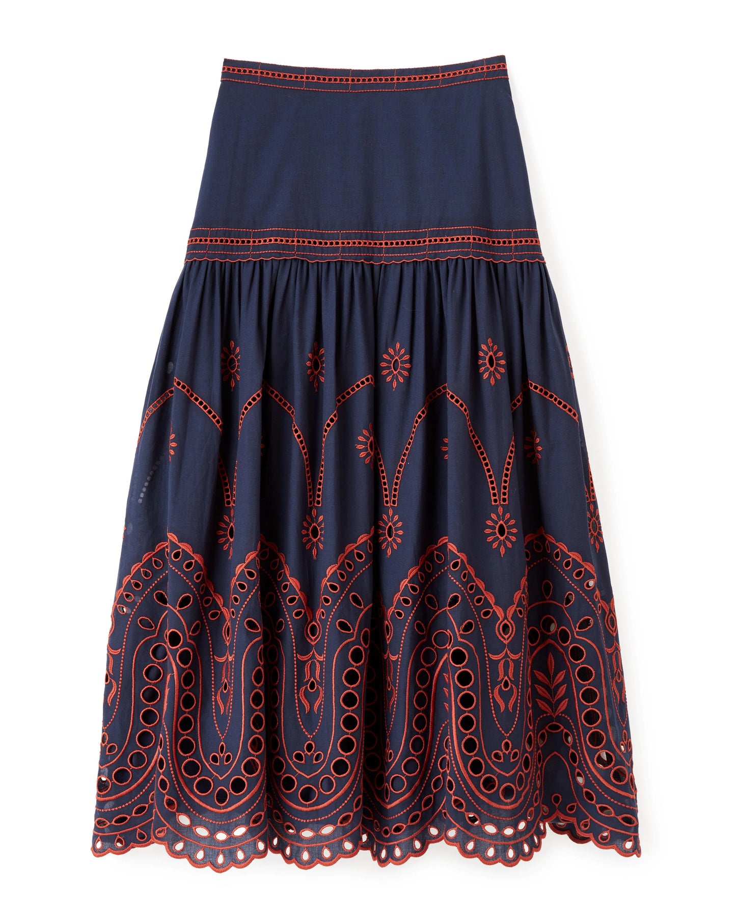 Emma Midi Skirt - Midnight Blue