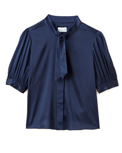 Peggy Short Sleeve Blouse - Midnight Blue