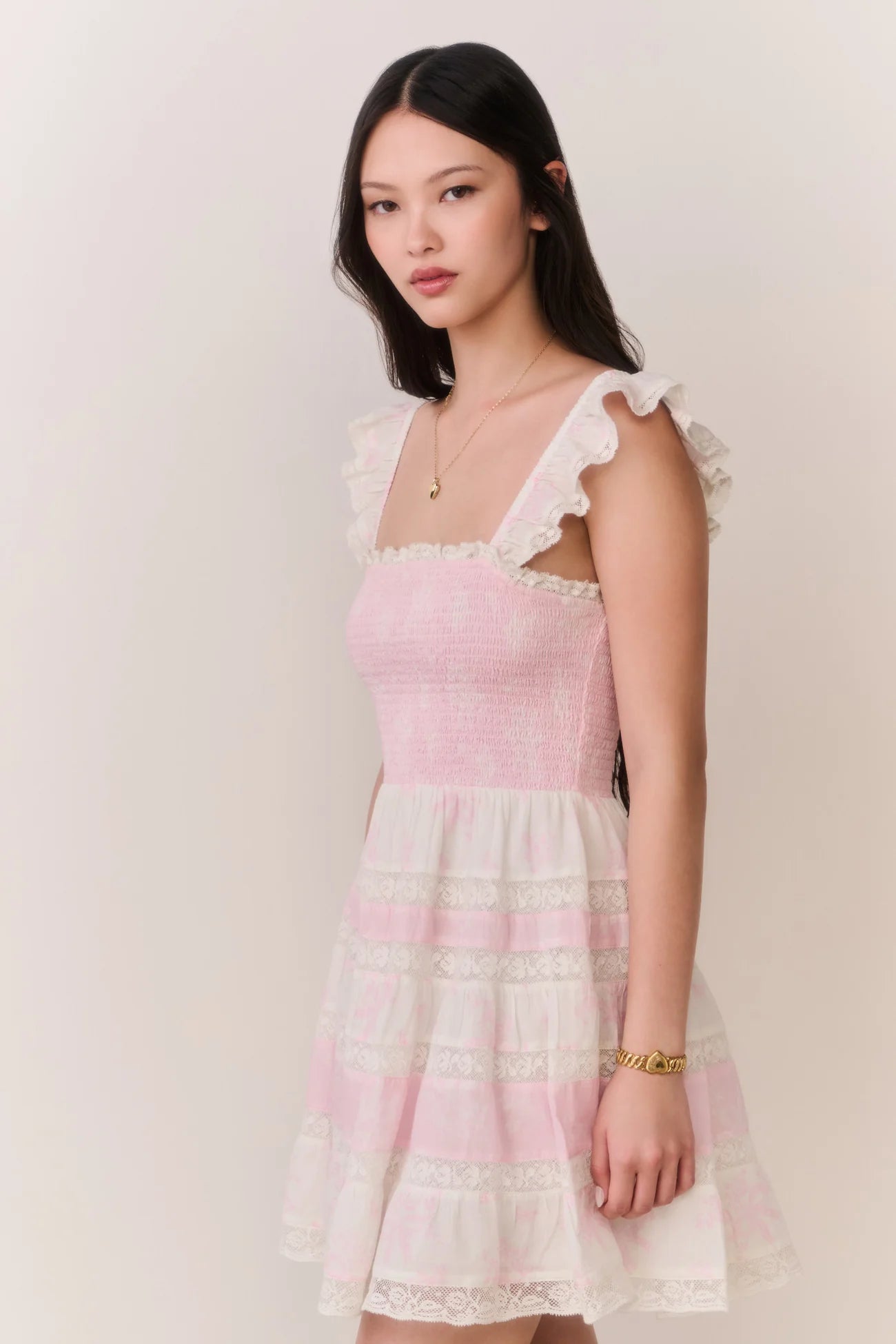 Colbera Mixed Print Cotton Mini Dress - Nantucket Heirloom