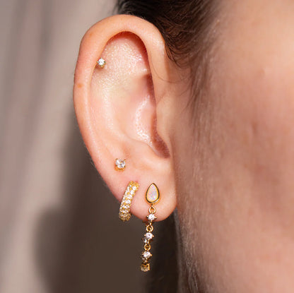 Petite Gold CZ Studs - 3MM