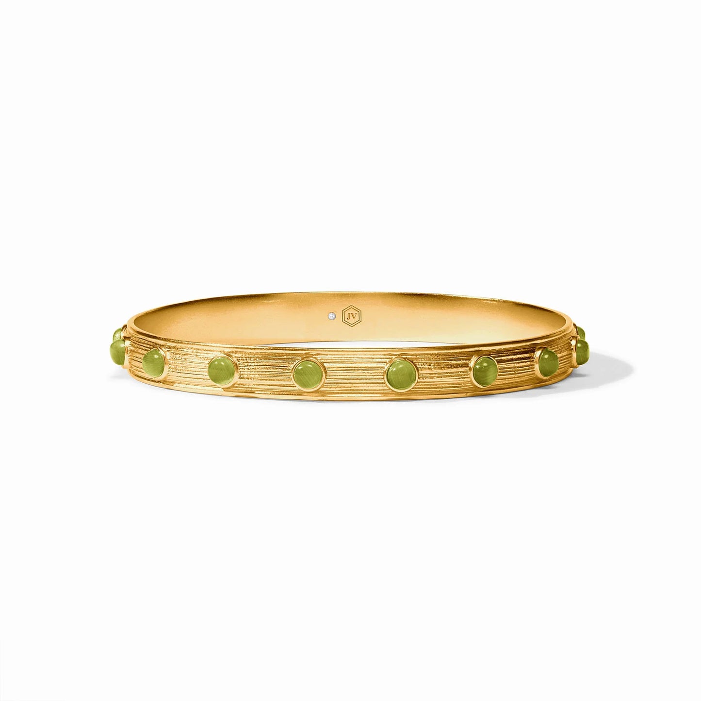 Cobblestone Stone Bangle - Green Cat's Eye