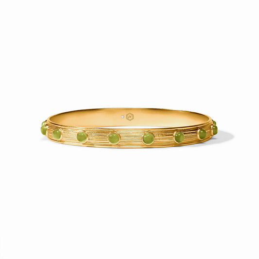 Cobblestone Stone Bangle - Green Cat's Eye