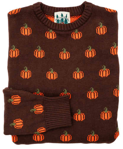 Country Pumpkin Sweater In Brown - Women's