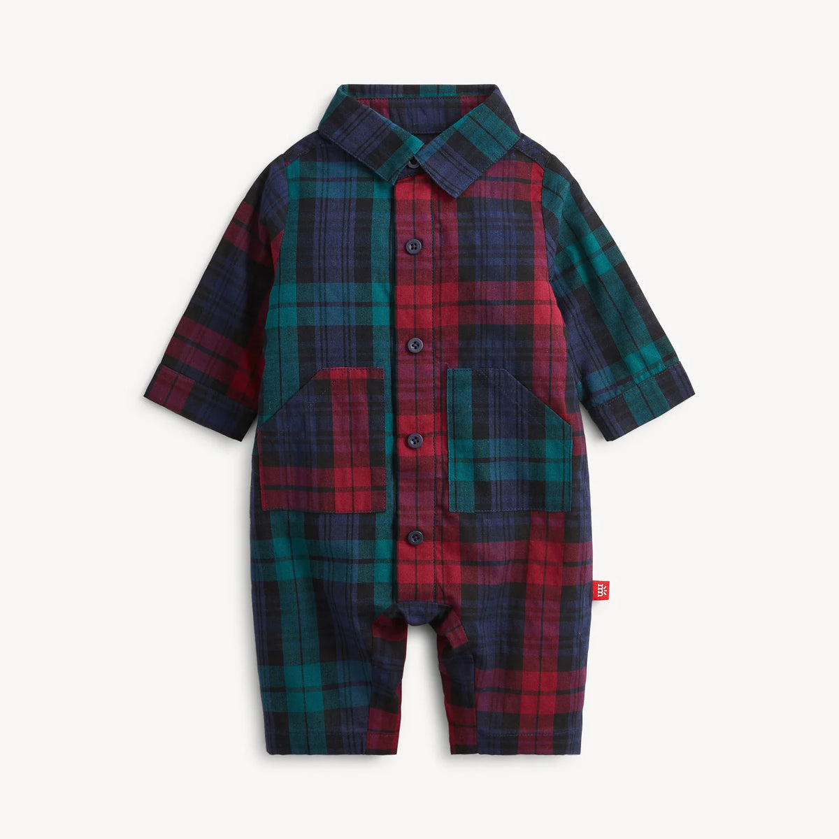 Mad For Plaid Flannel Magnetic Romper