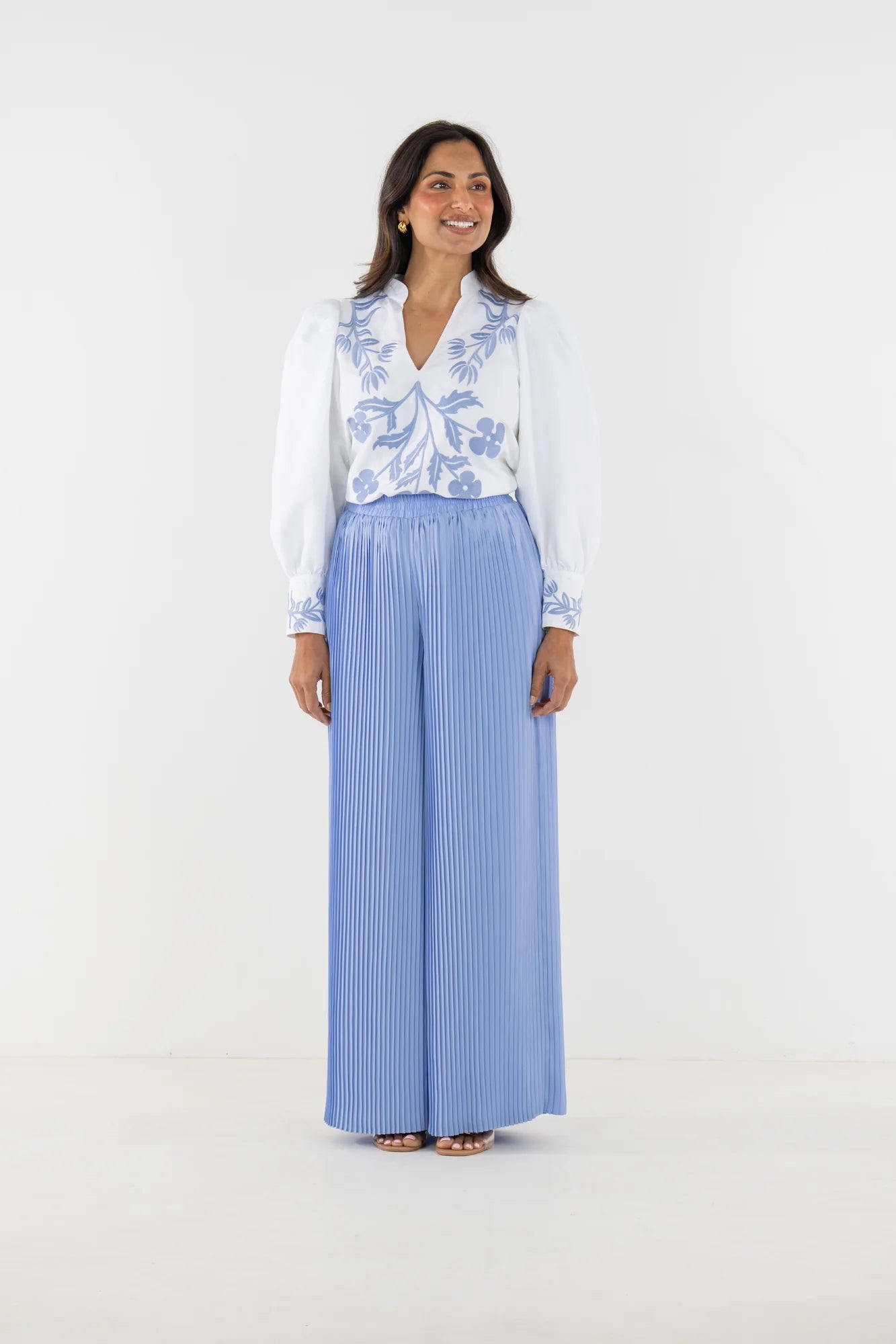 Pleated Pant - Grape Mist