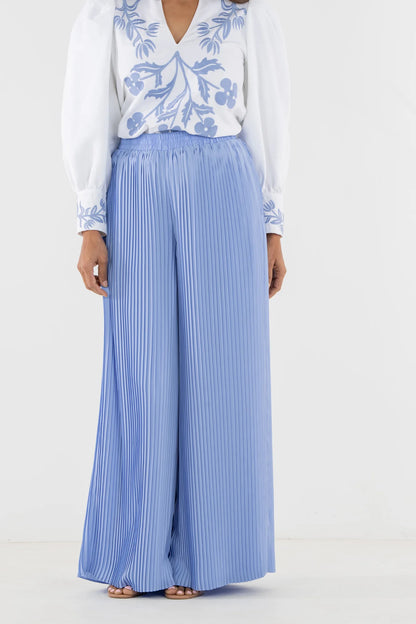 Pleated Pant - Grape Mist