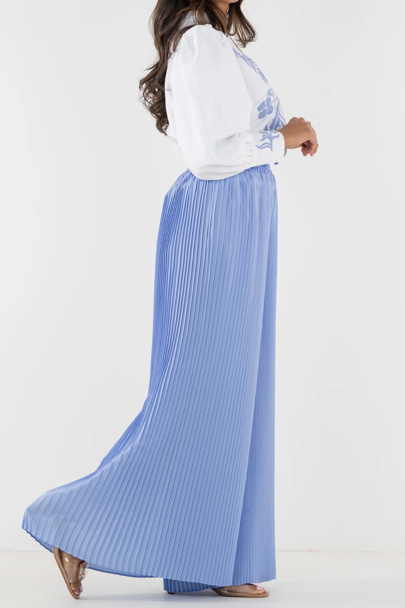 Pleated Pant - Grape Mist