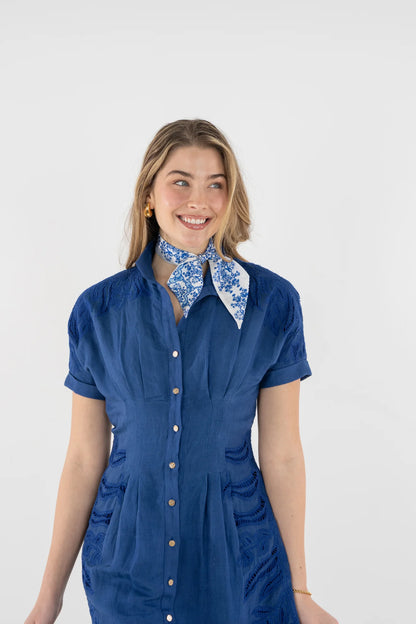 Hand-Stitched Silk Scarfette - Royal Tapestry