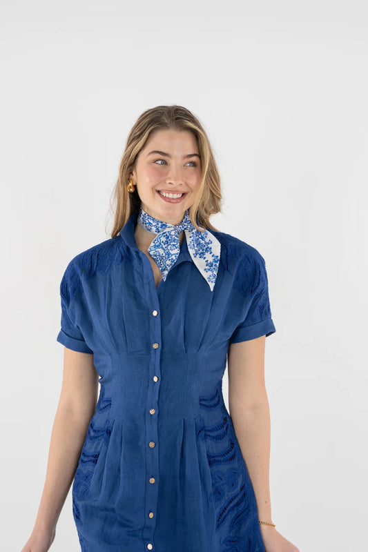 Hand-Stitched Silk Scarfette - Royal Tapestry