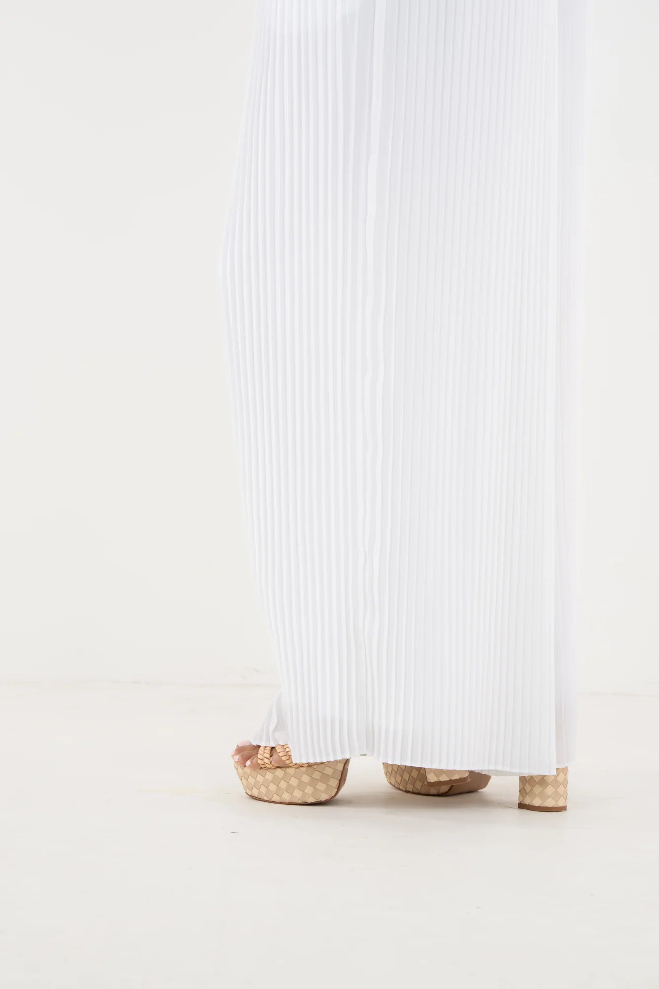 Pleated Pant - Lucent White