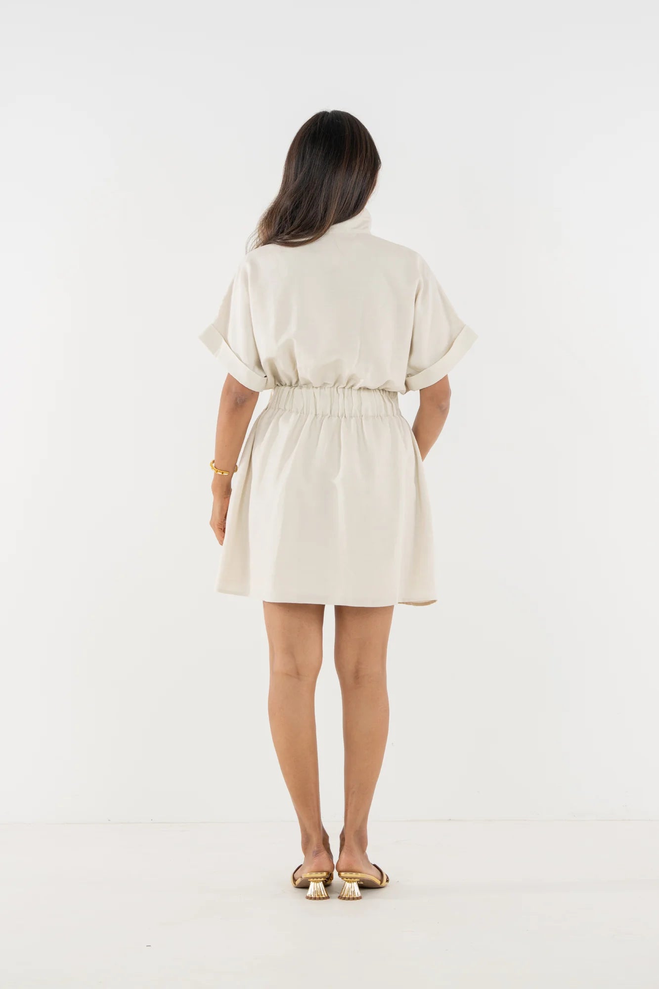 Pullover Dress - Sandshell Linen