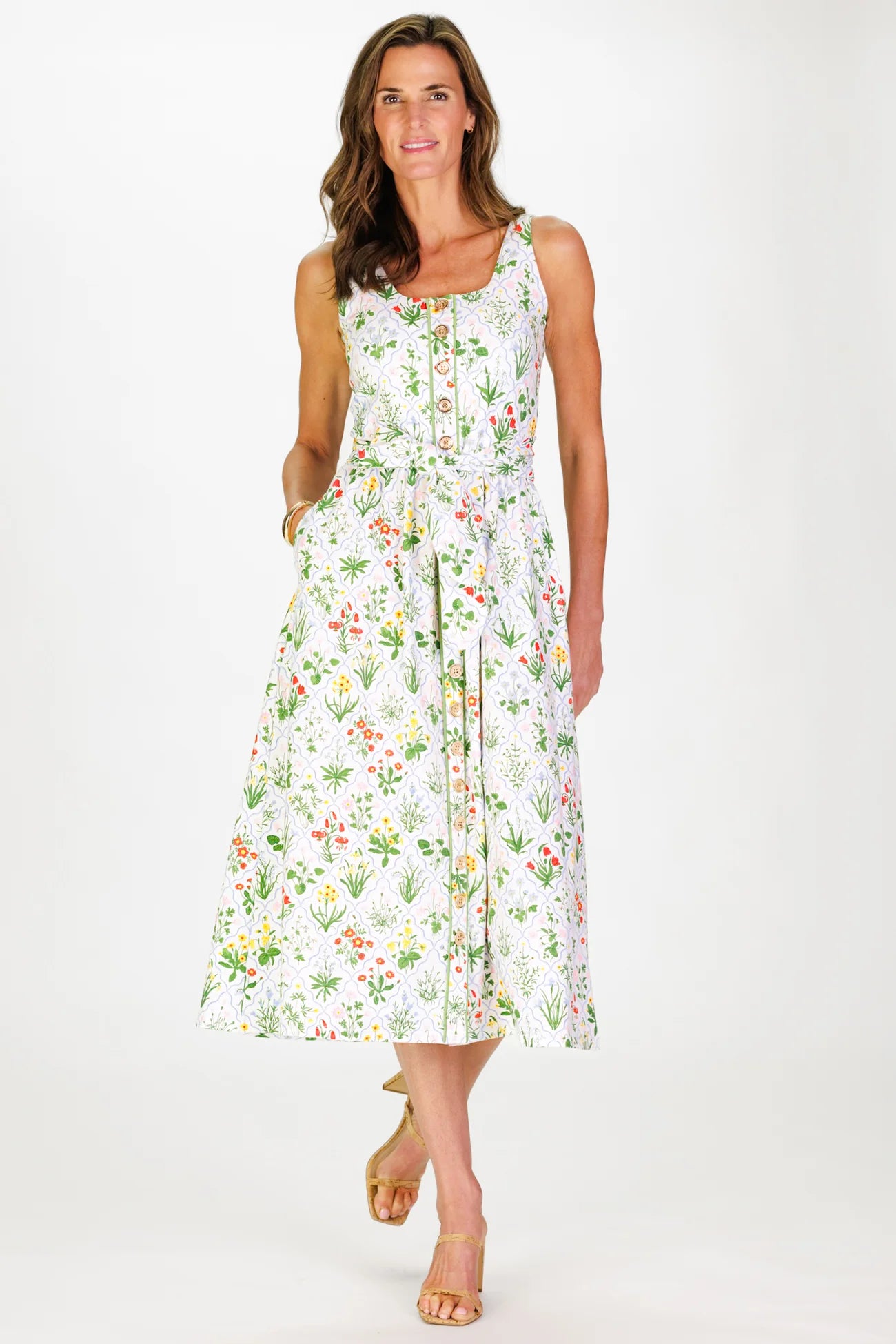 Dorothea Dress in Garden Lattice