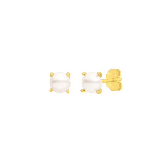 Lilah Gold Pearl Studs