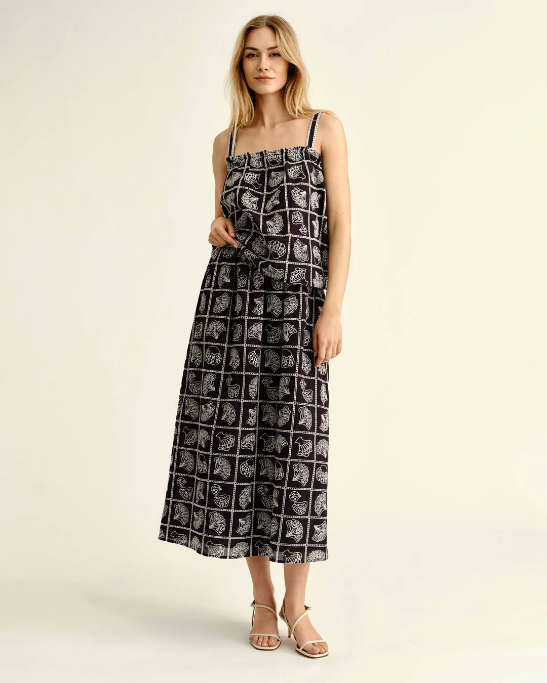 Celine Midi Skirt - Midnight Blue