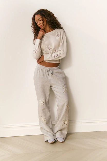 Elma Lace Bow Sweatpants