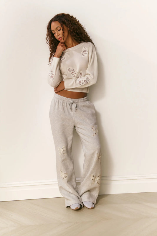 Elma Lace Bow Sweatpants