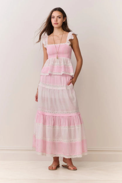 Phia Mixed Print Maxi Skirt - Nantucket Heirloom