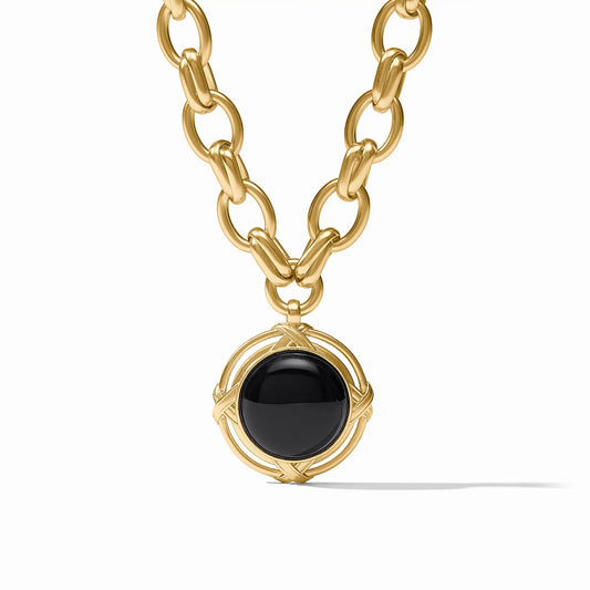 Essex Statement Necklace - Obsidian Black