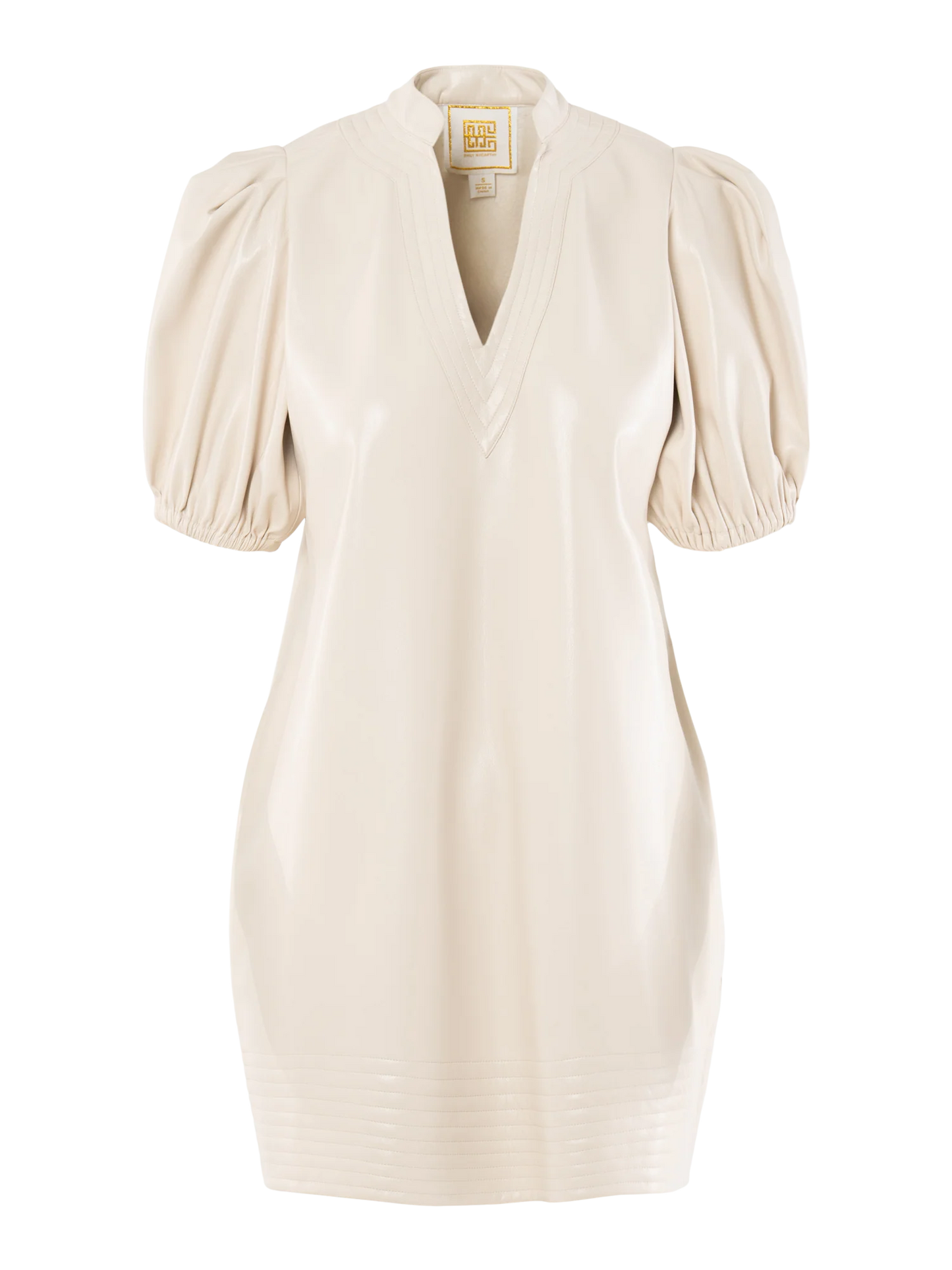 Hampton Mini Dress - Sandshell Vegan Leather