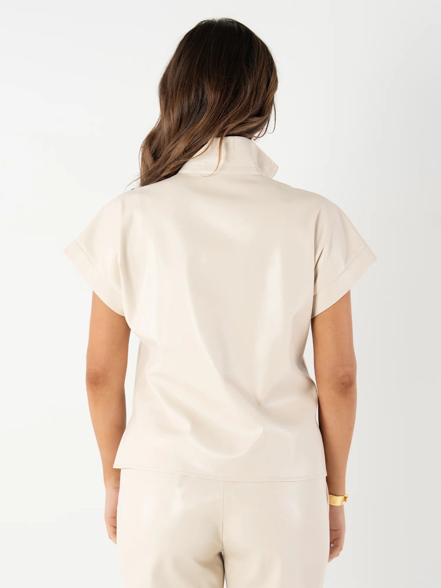 Poppy Pullover - Sandshell Vegan Leather