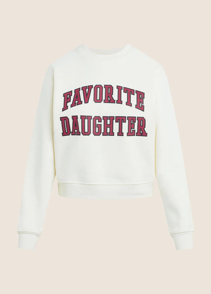 The Collegiate Classic Sweatshirt - Gardenia/Raspberry