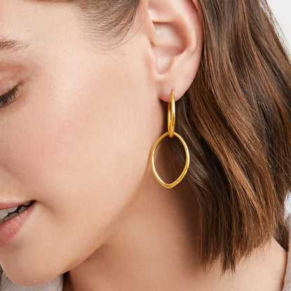 Fleur-de-Lis 2-in-1 Earring - Gold