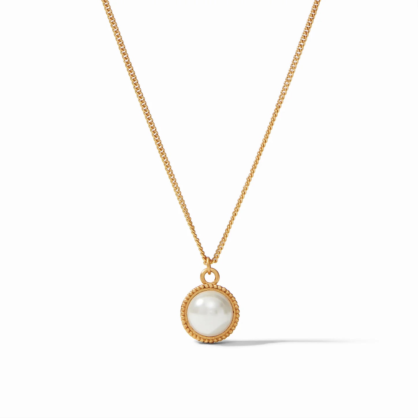 Fleur-de-Lis Solitaire Necklace - Pearl