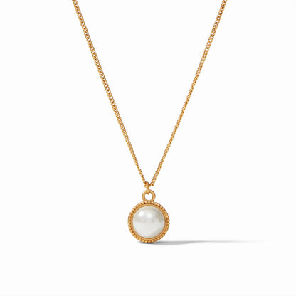 Fleur-de-Lis Solitaire Necklace - Pearl