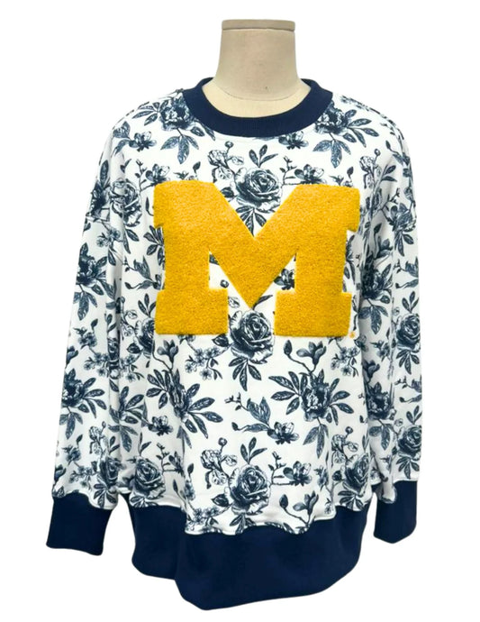 Michigan Floral Toile Sweatshirt