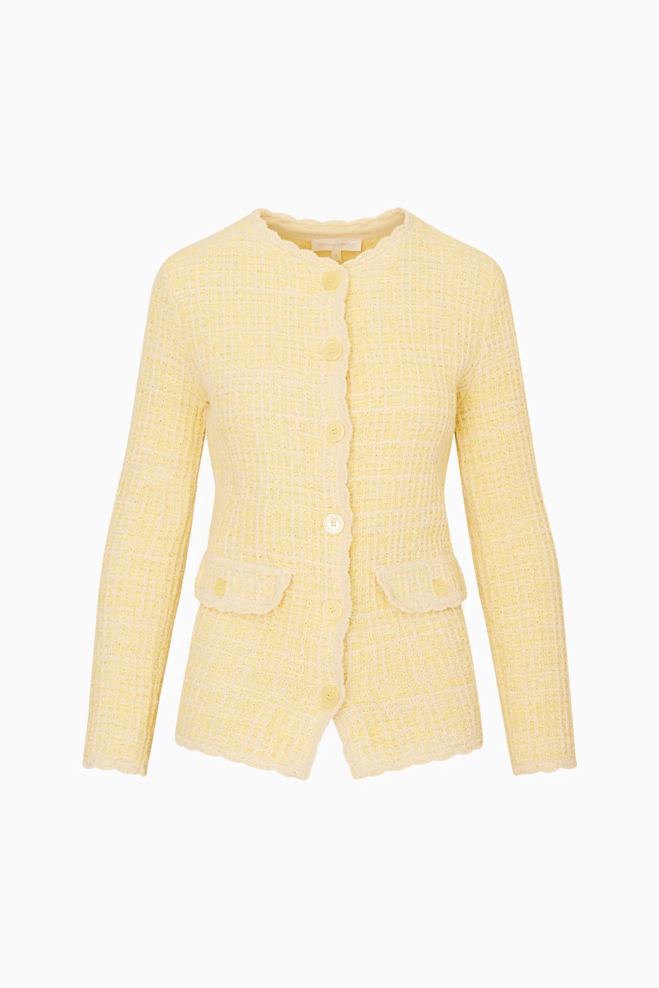 Gaililee Knit Tweed Cardigan - Daylily Yellow