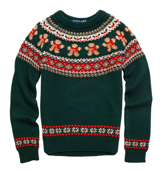 Gingerbread Fair Isle Kids Sweater