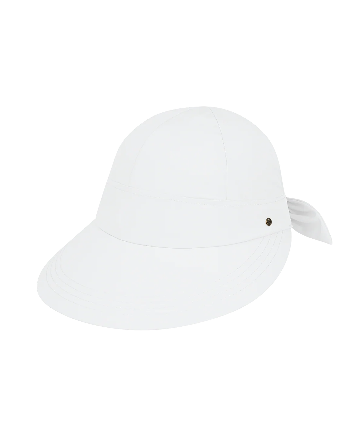 Poppy Bow Cap - White