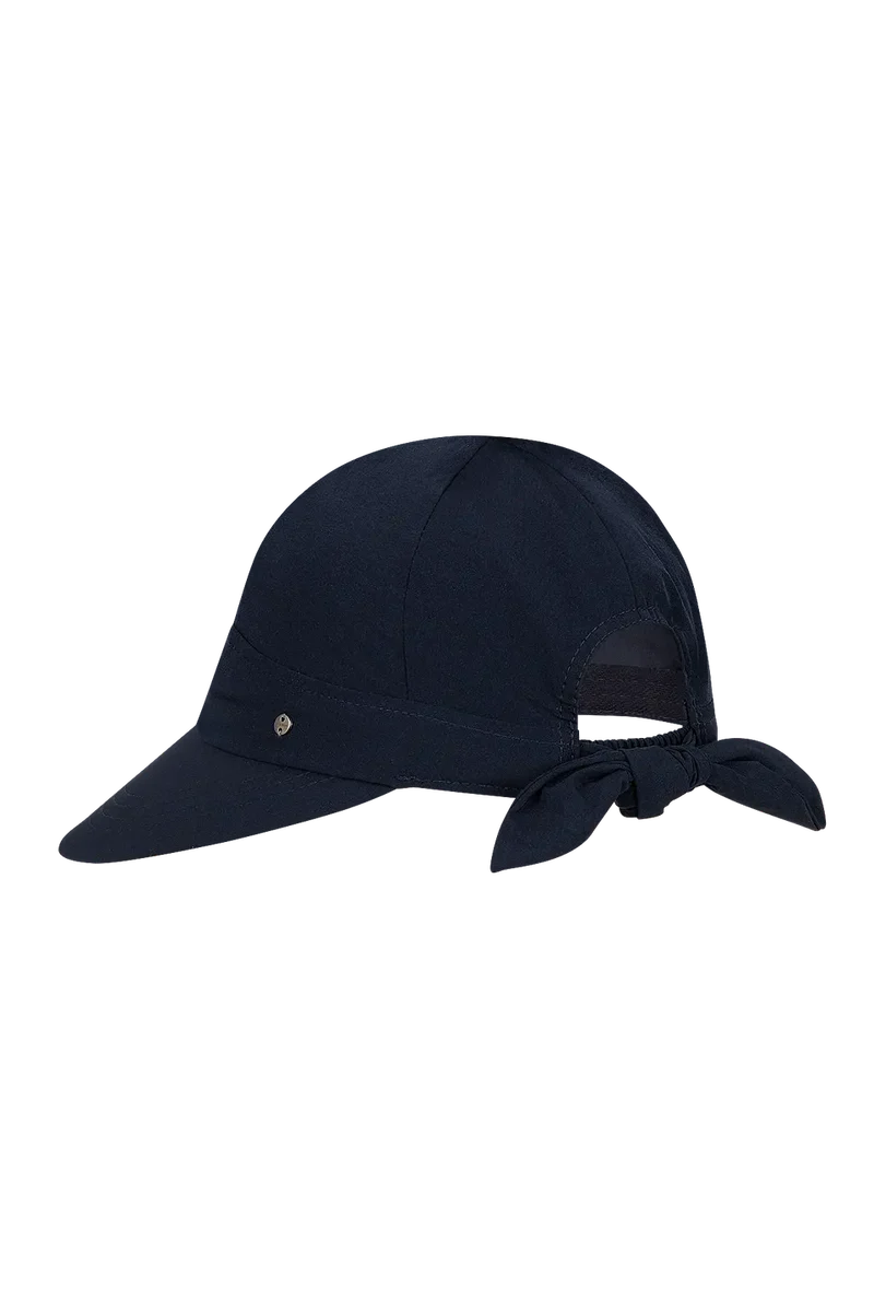 Poppy Bow Cap - Navy