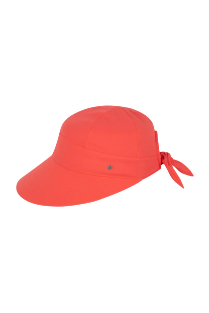 Poppy Bow Cap - Coral