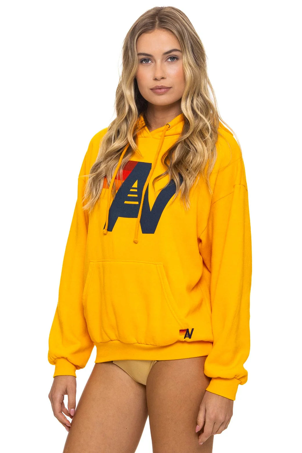 Logo Pullover Relaxed Hoodie - Gold