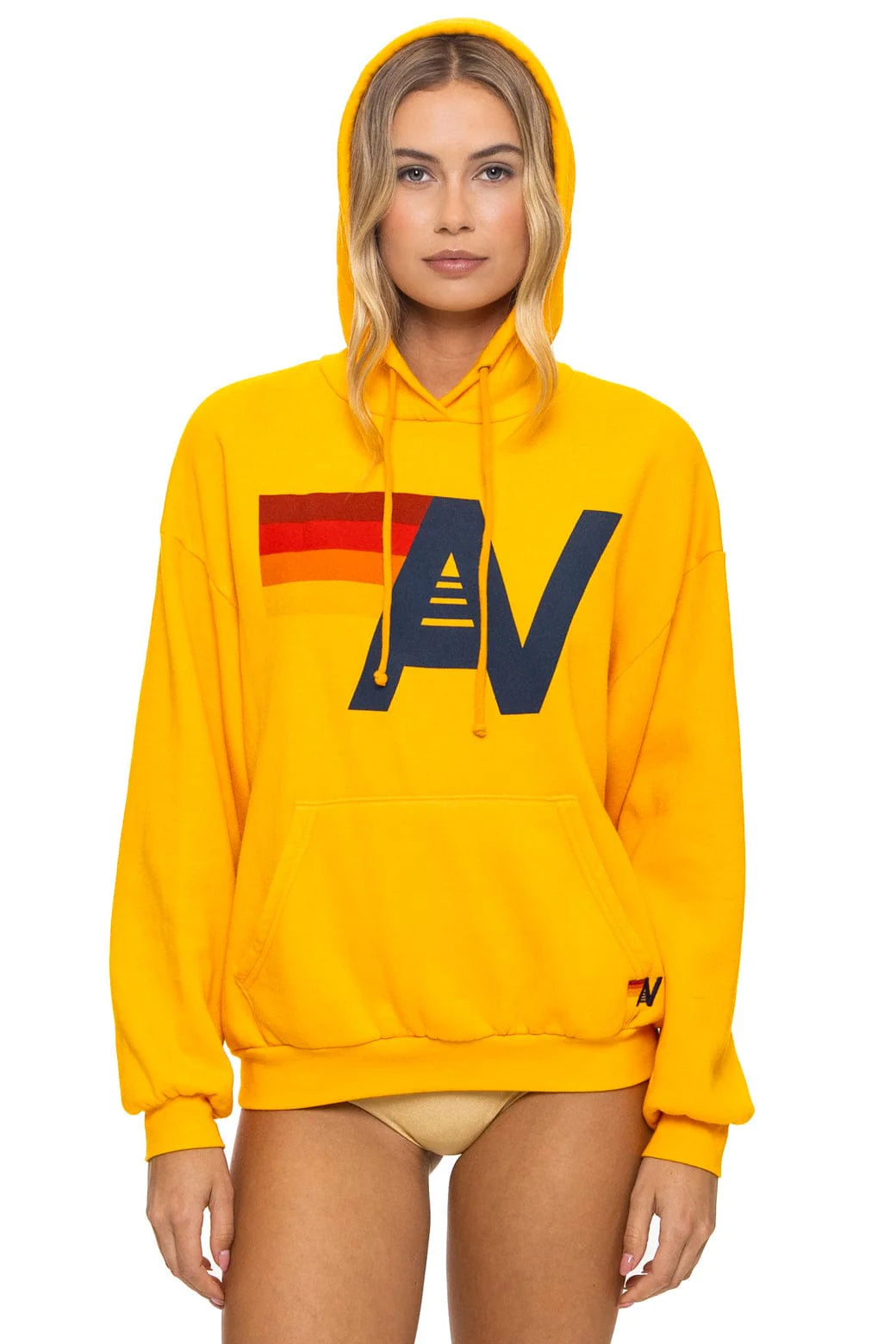 Logo Pullover Relaxed Hoodie - Gold