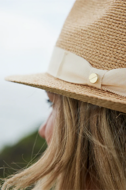 Palm Beach Fedora - Natural/Ivory