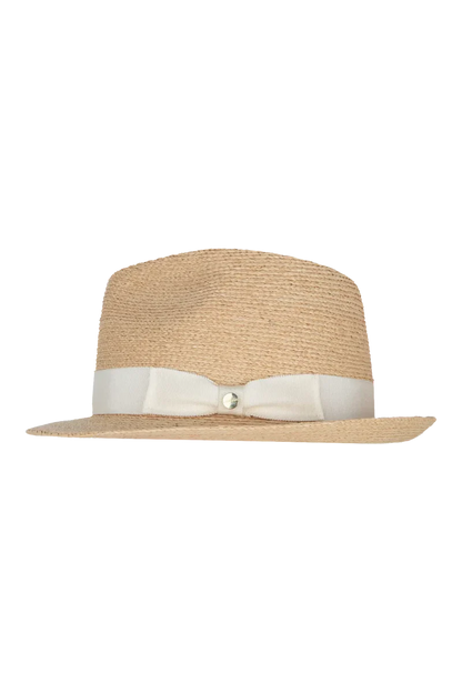 Palm Beach Fedora - Natural/Ivory