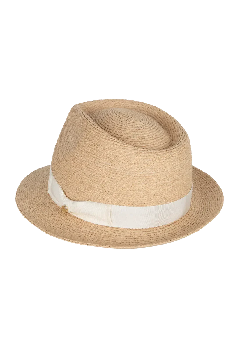 Palm Beach Fedora - Natural/Ivory