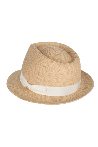 Palm Beach Fedora - Natural/Ivory
